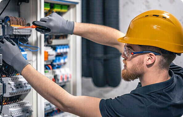 Electrician at work